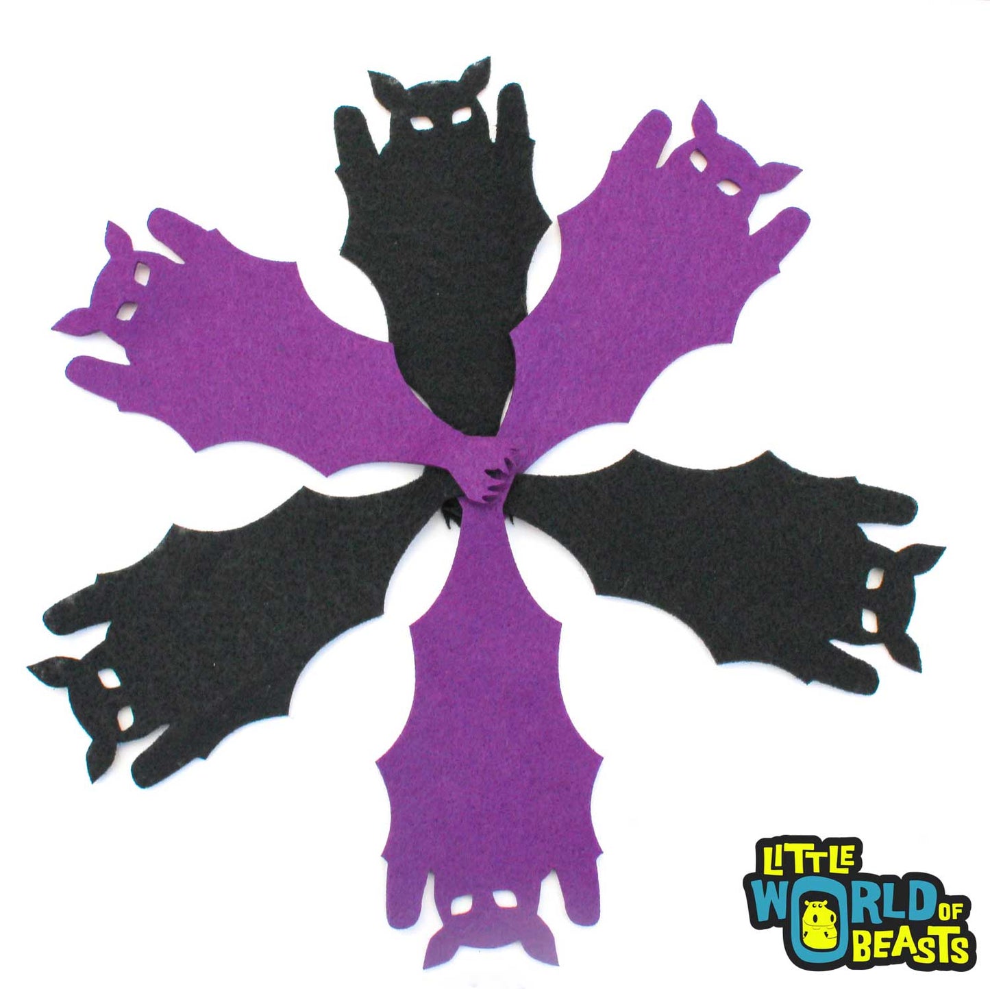 Hanging Bat- Felt Laser Cut Shape - Halloween