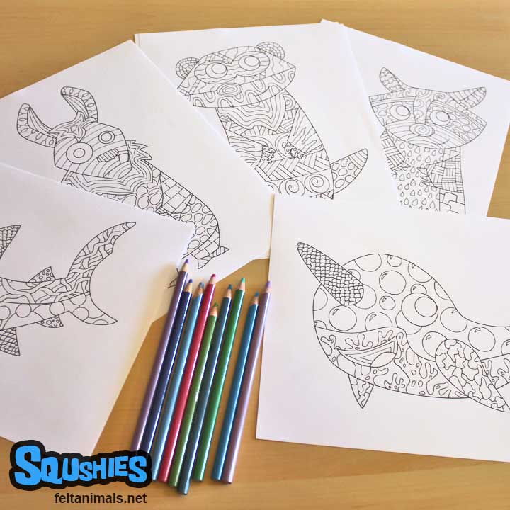 Complex Line Art - Animal Coloring Book