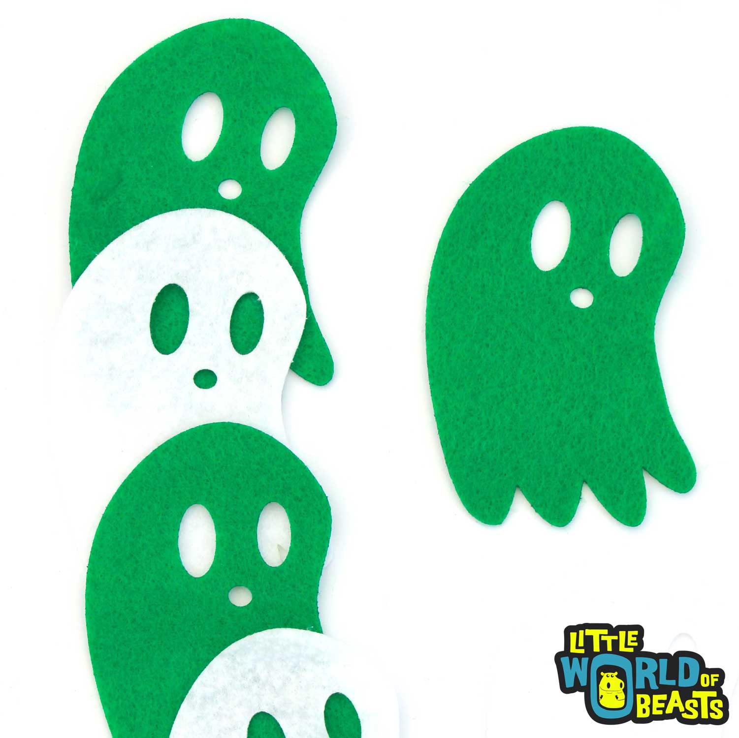 Spoopy Ghost - Felt Halloween Shape - Laser Cut
