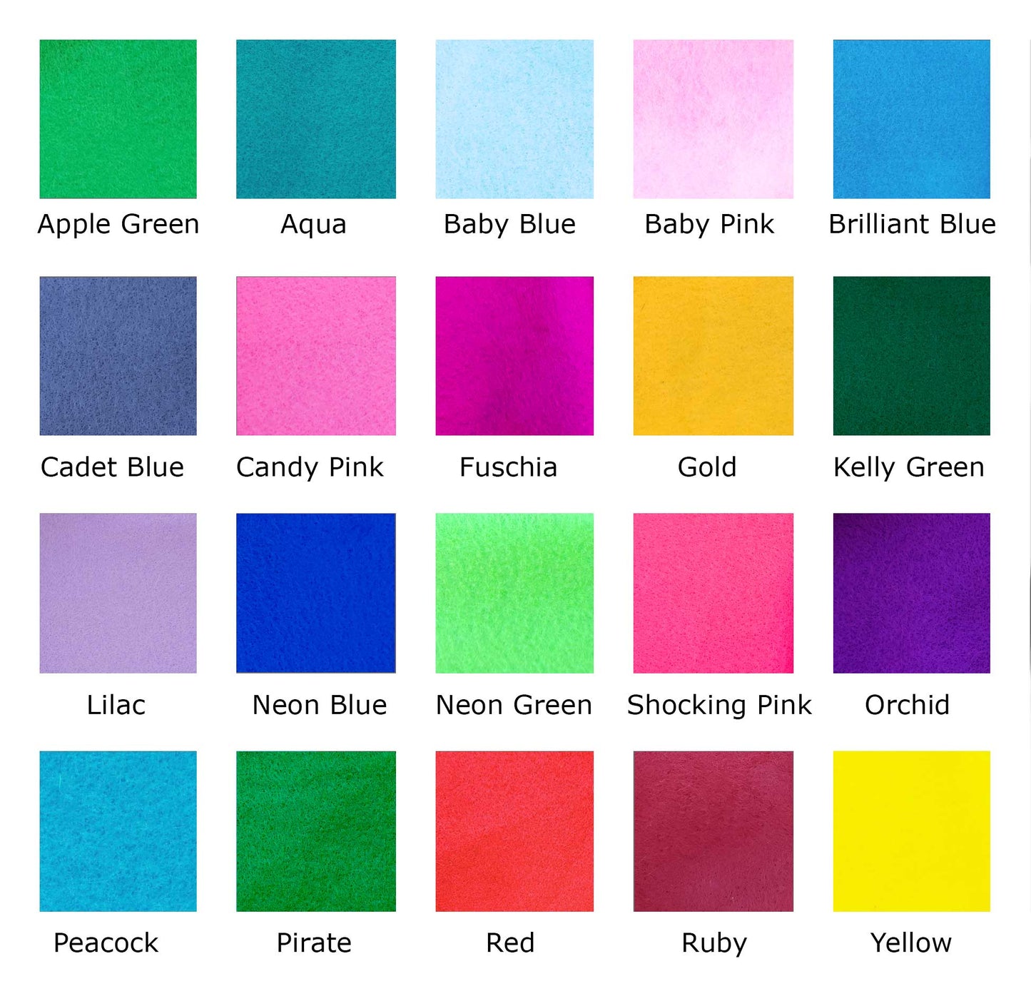 Felt Color Choices - Little World of Beasts